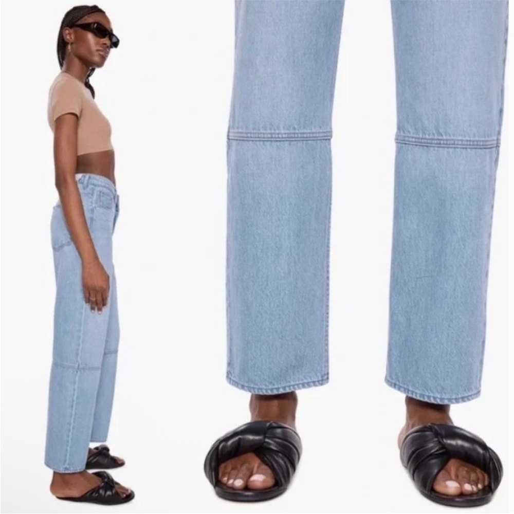 Mother Snacks High Waisted Double Stack Seamed Ankle in Just A Nibble - Picture 3 of 6